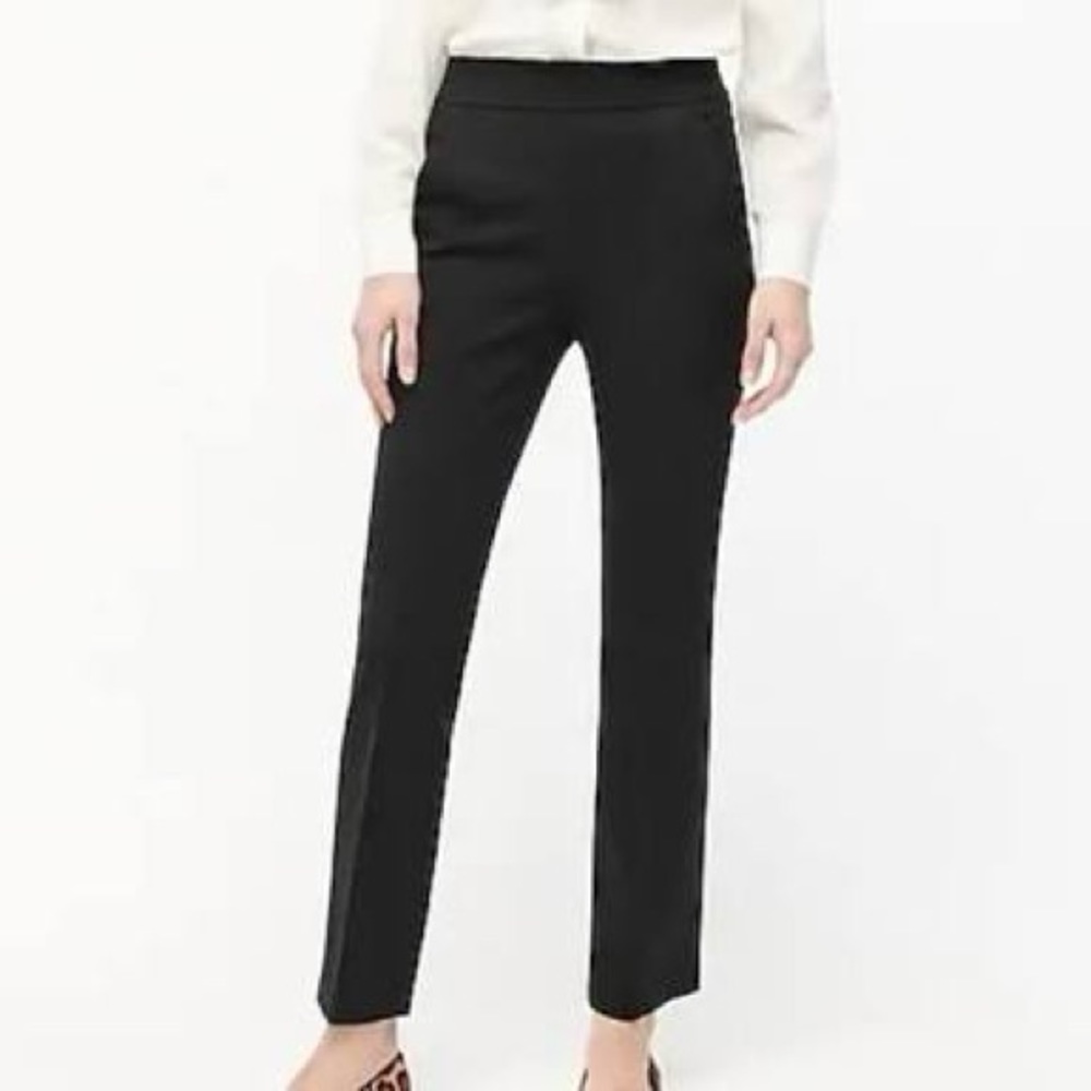 Black Straight Leg Tailored Pants
